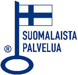 Avainlippu logo Suomalaista Palvelua sininen